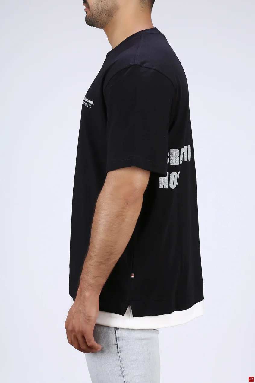 تی شرت مردانه یقه گرد باکس ازاد جی پی ای JPA کد 04017