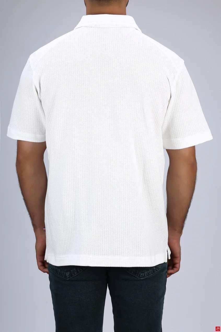 تیشرت مردانه یقه شکاری بیسیک رگولار جی پی ای JPA کد - 03538