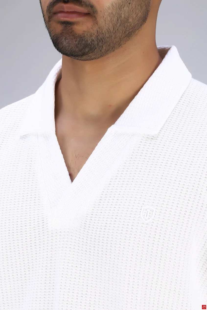 تیشرت مردانه یقه شکاری بیسیک رگولار جی پی ای JPA کد - 03538