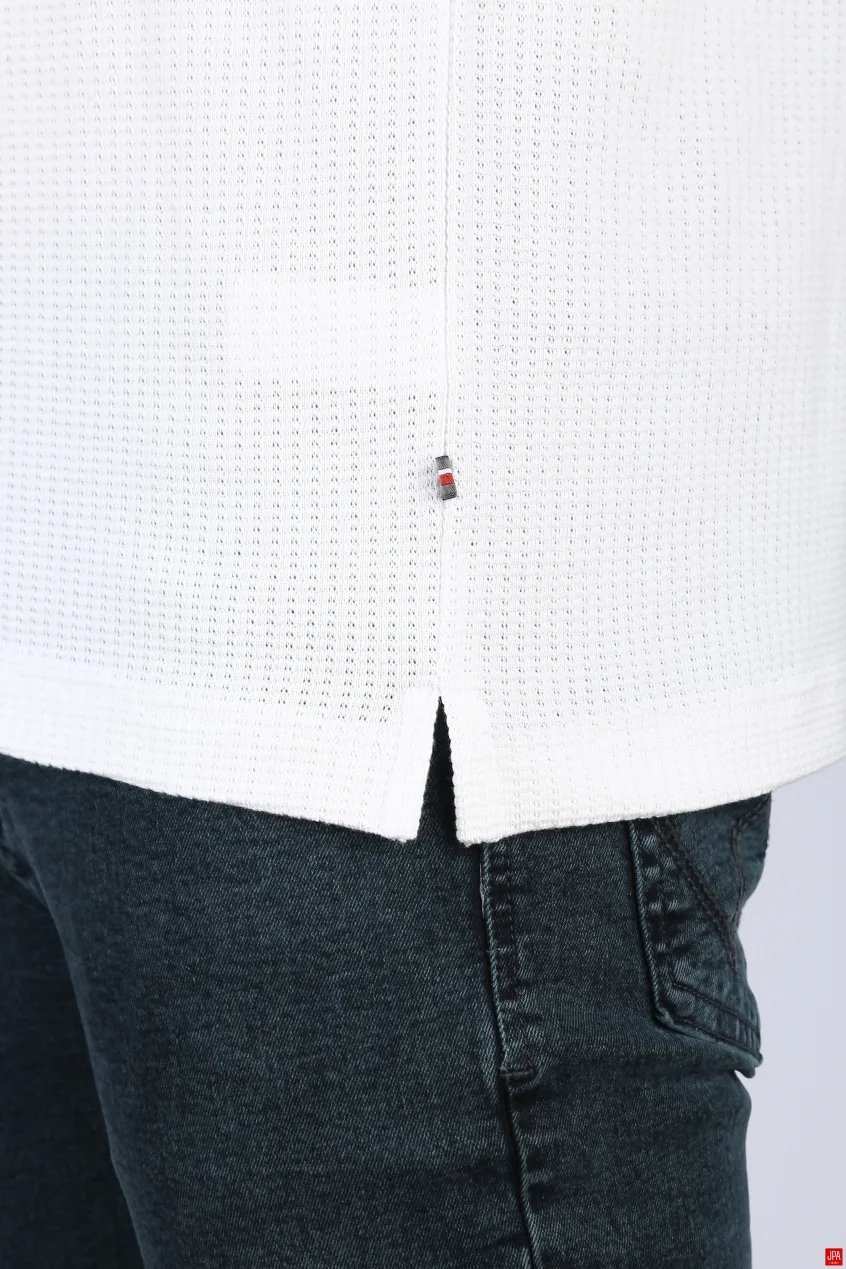 تیشرت مردانه یقه شکاری بیسیک رگولار جی پی ای JPA کد - 03538