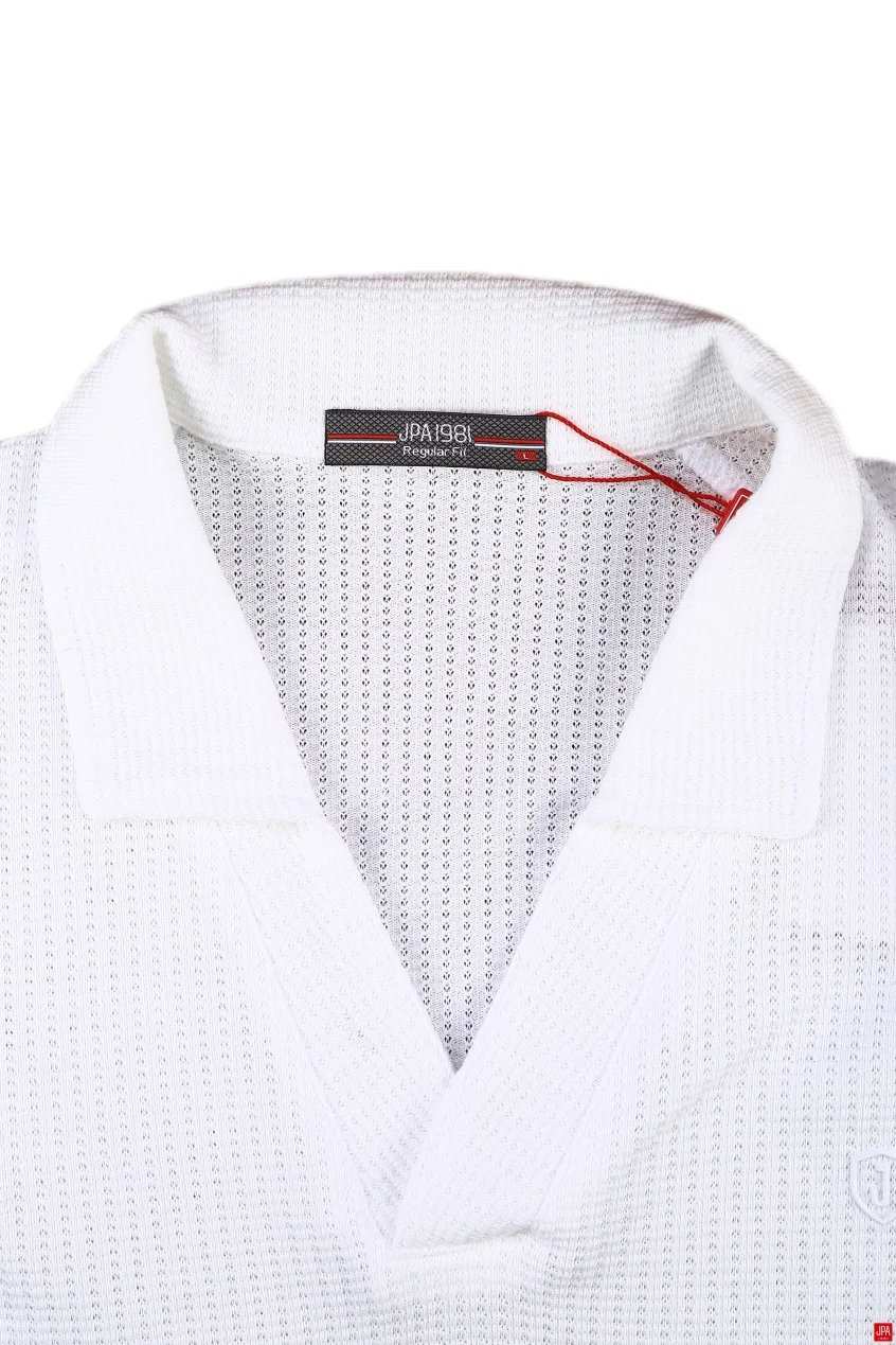 تیشرت مردانه یقه شکاری بیسیک رگولار جی پی ای JPA کد - 03538