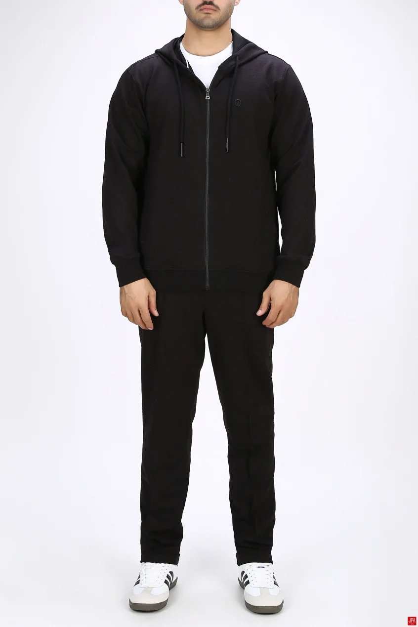 ست سویشرت و شلوار مردانه مشکی جی پی ای JPA کد 04055