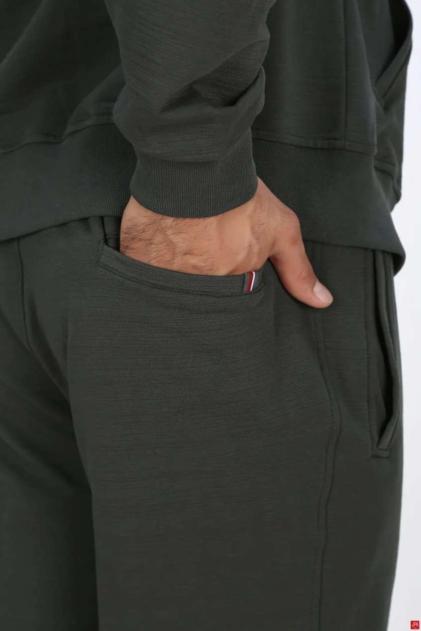 ست سویشرت و شلوار مردانه مشکی جی پی ای JPA کد 04055