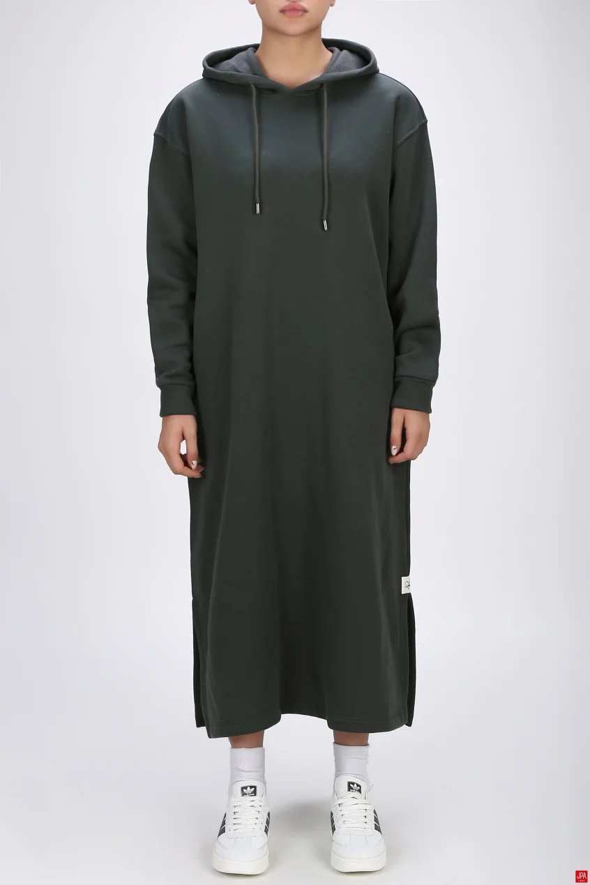 هودی بلند زنانه دورس کلاهدار آزاد مشکی جی پی ای JPA کد 04047