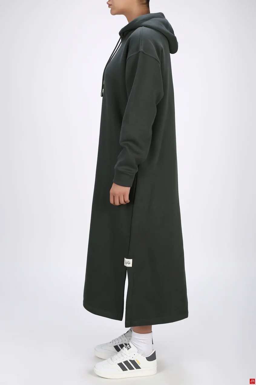 هودی بلند زنانه دورس کلاهدار آزاد مشکی جی پی ای JPA کد 04047