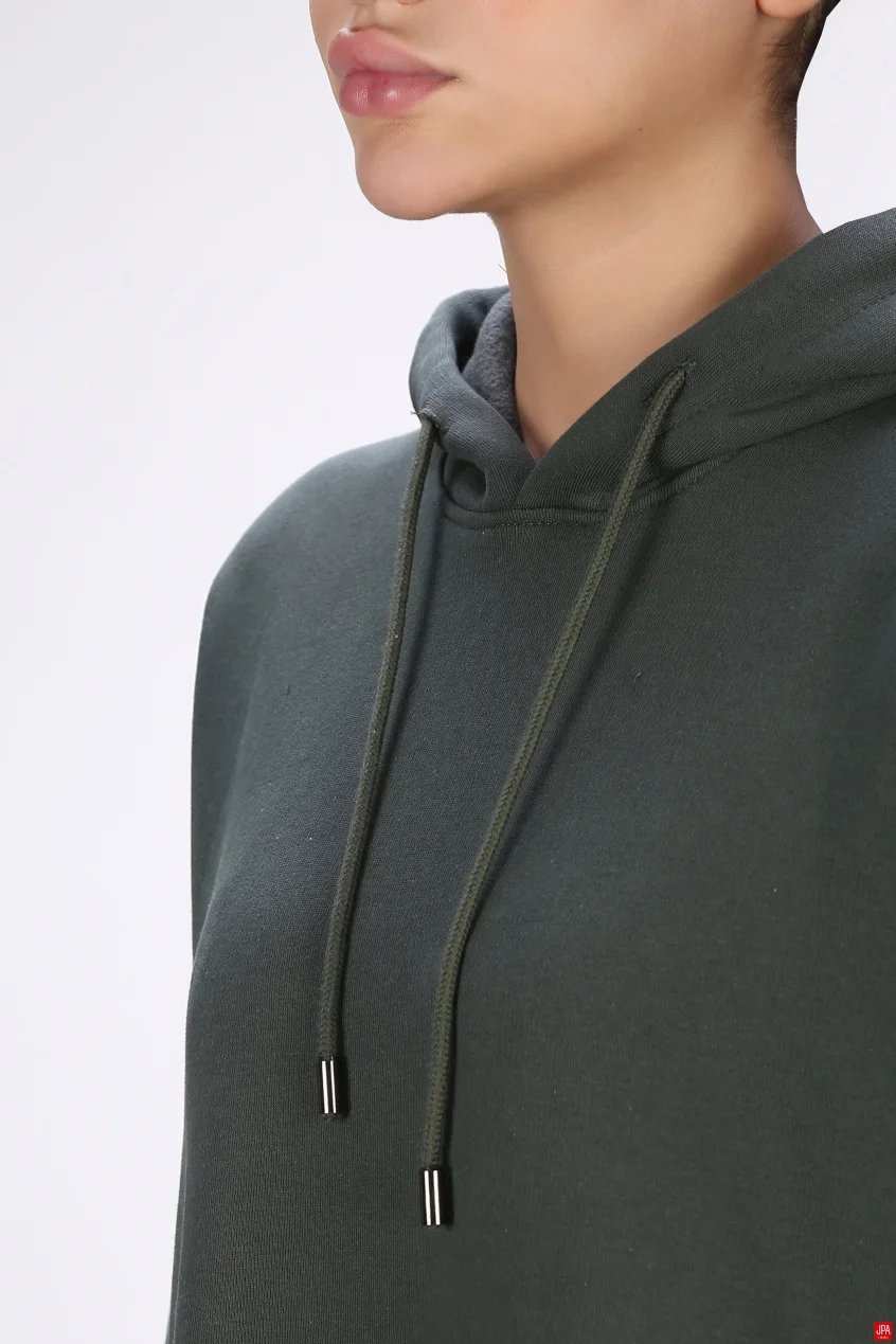 هودی بلند زنانه دورس کلاهدار آزاد مشکی جی پی ای JPA کد 04047