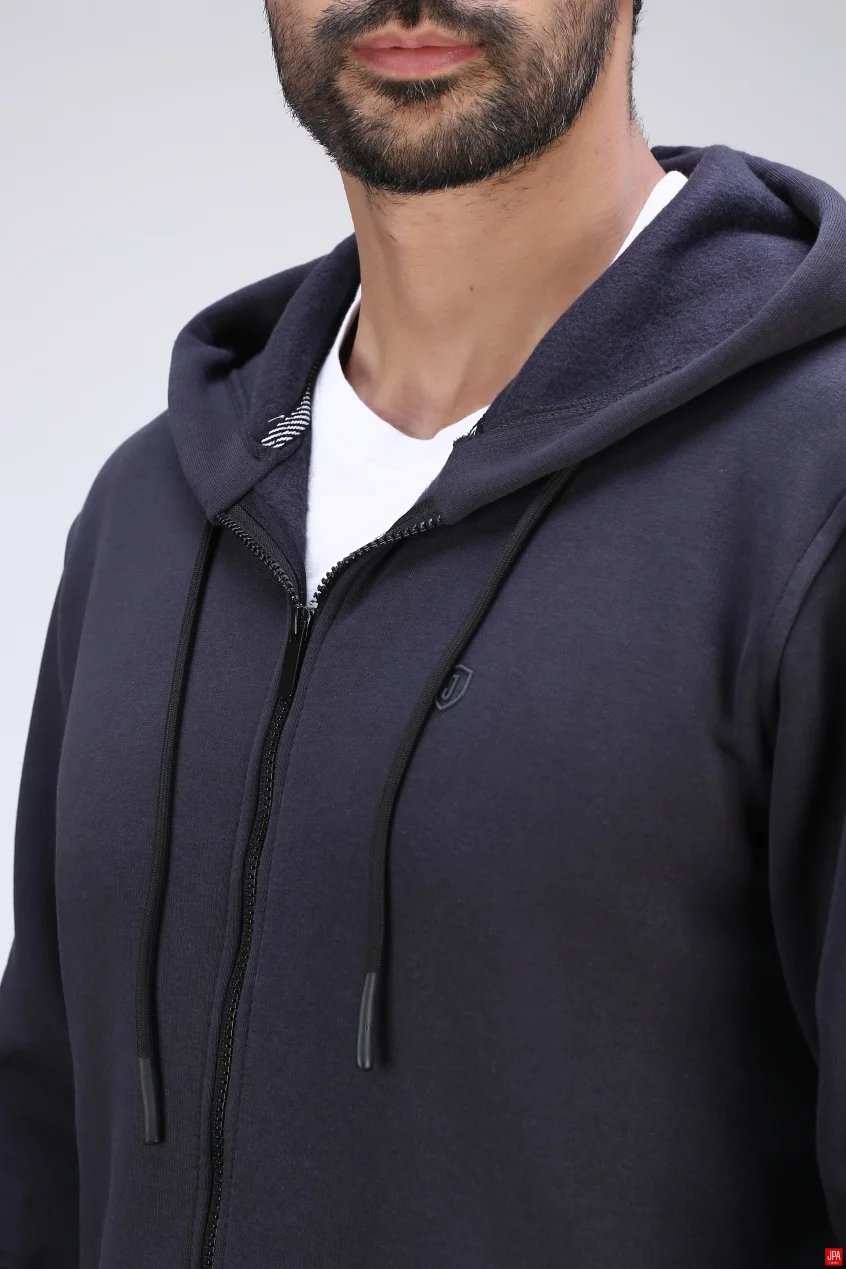 سویشرت مردانه دورس کلاهدار مشکی جی پی ای JPA کد 04030