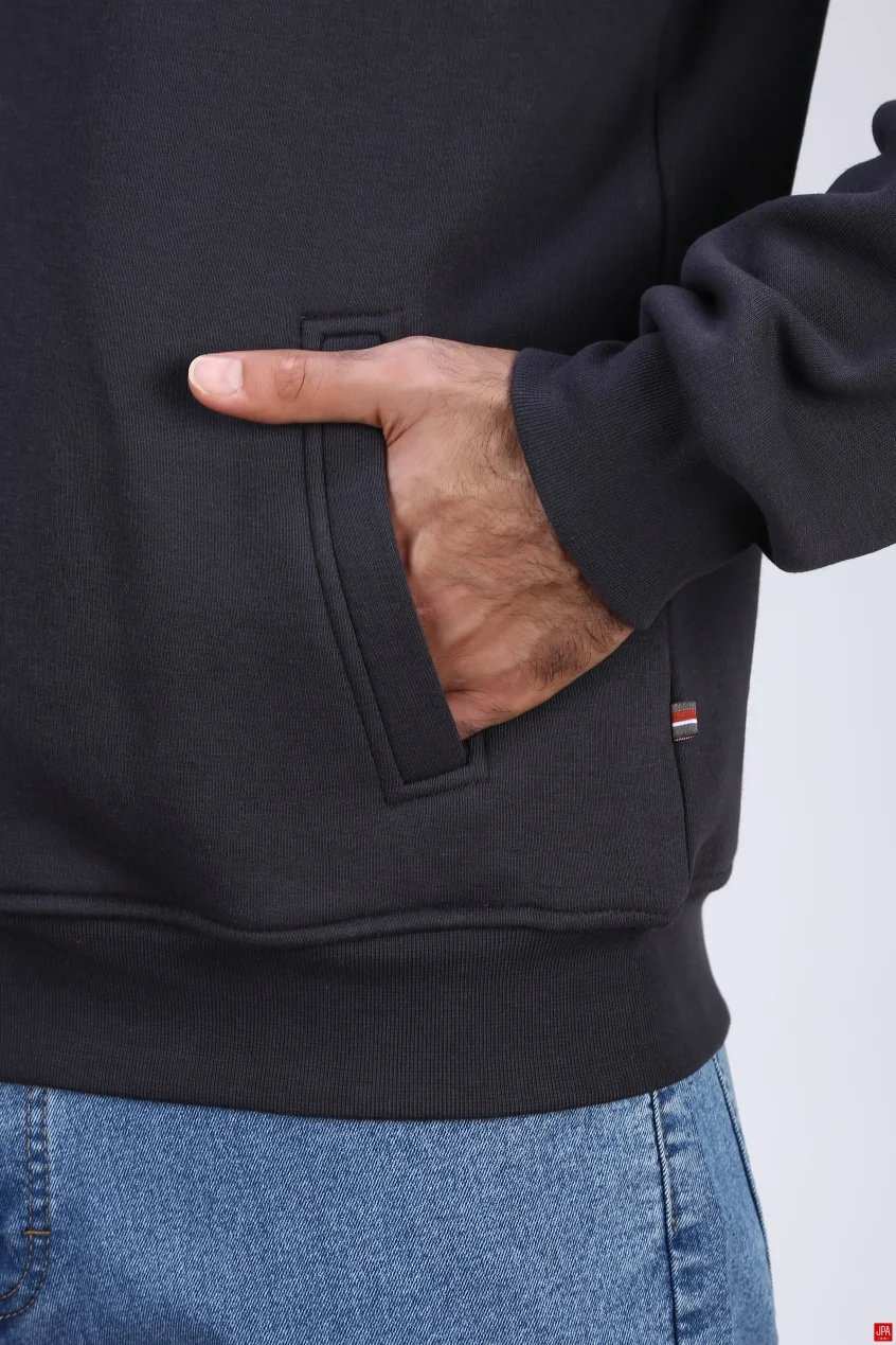 سویشرت مردانه دورس کلاهدار مشکی جی پی ای JPA کد 04030