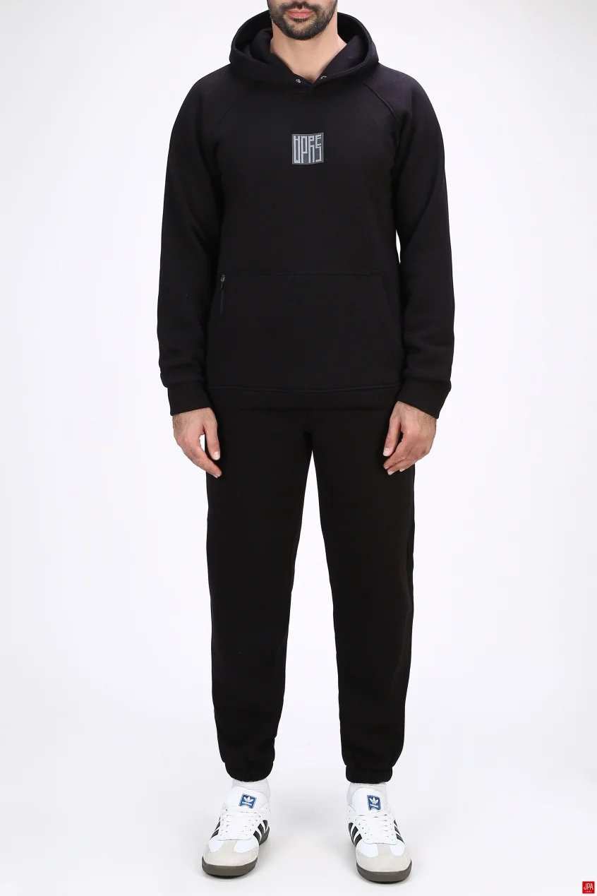 ست هودی و شلوار مردانه دورس رگولار مشکی جی پی ای JPA کد 04005