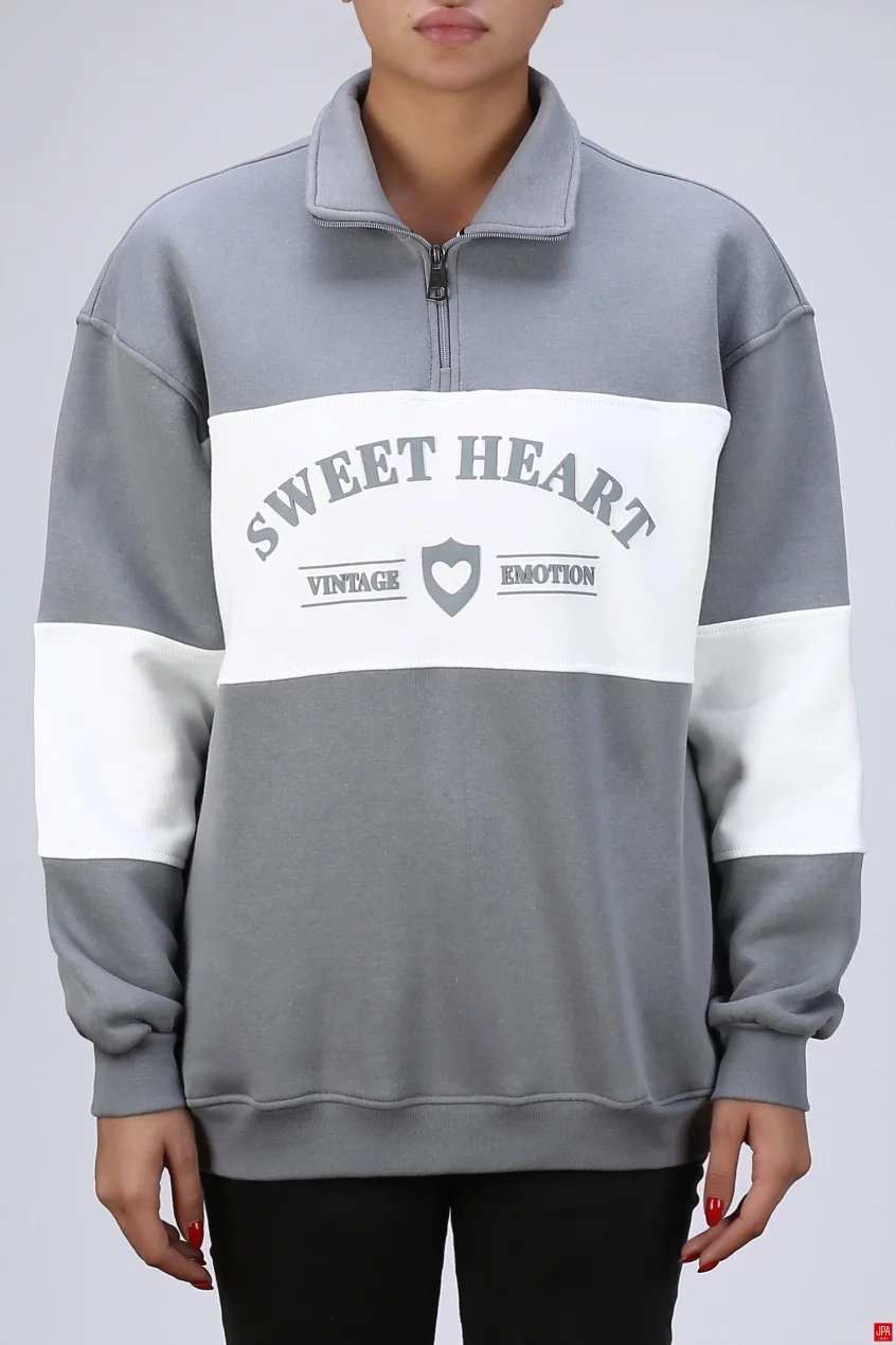 بلوز زنانه نیم زیپ جی پی ای JPA کد 04078