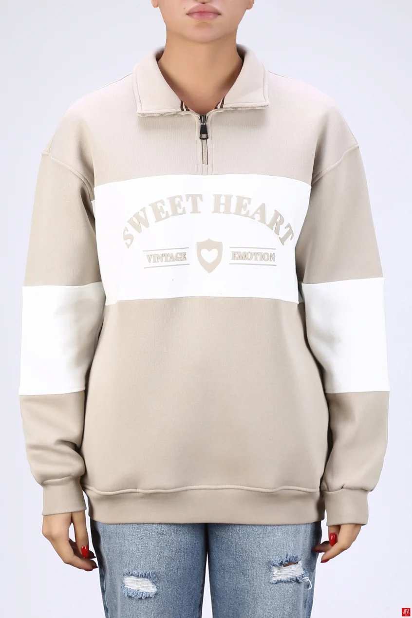 بلوز زنانه نیم زیپ جی پی ای JPA کد 04078