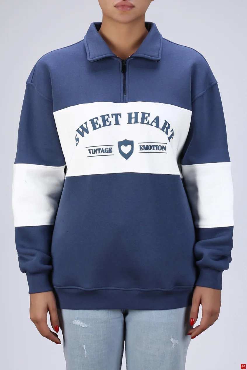 بلوز زنانه نیم زیپ جی پی ای JPA کد 04078