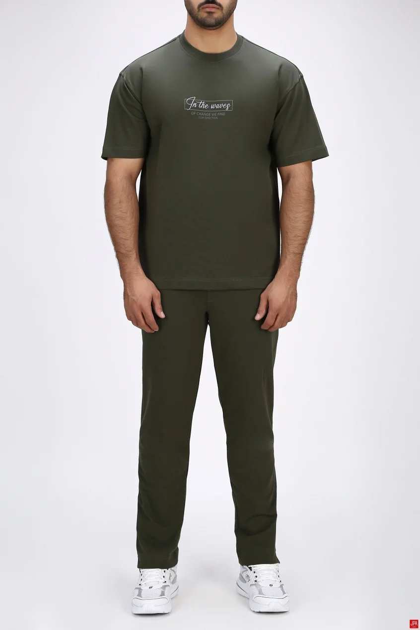 ست تی شرت و شلوار مردانه اسپرت رگولار مشکی جی پی ای JPA کد 04075