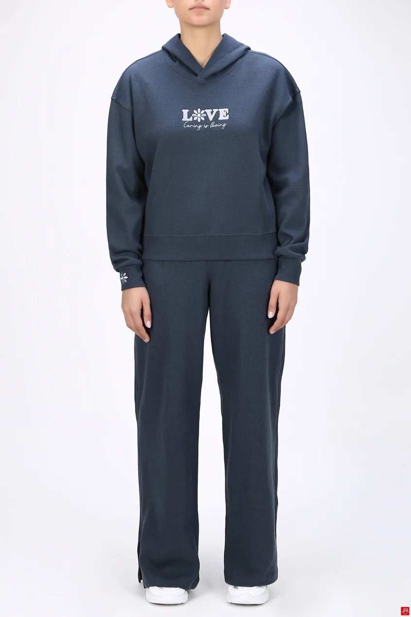 ست هودی و شلوار زنانه مشکی جی پی ای JPA کد 04127