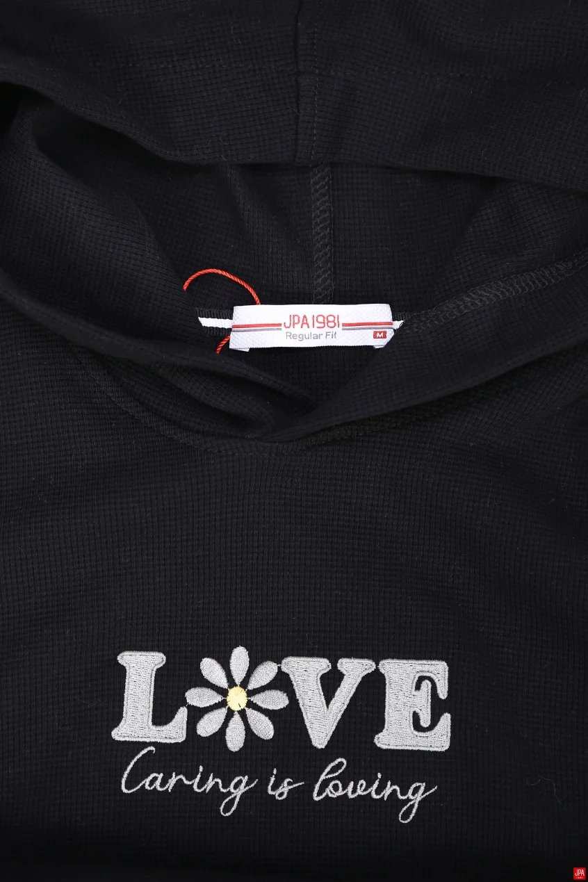 ست هودی و شلوار زنانه مشکی جی پی ای JPA کد 04127