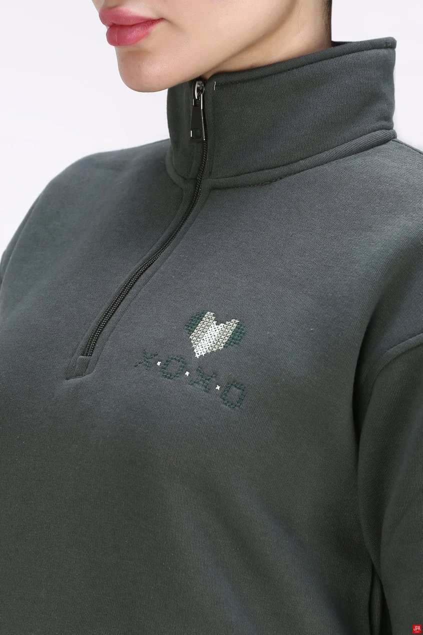 بلوز زنانه دورس نیم زیپ جی پی ای JPA کد 04058