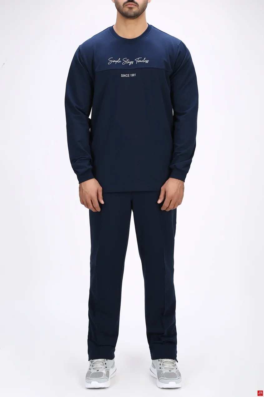 ست بلوز و شلوار مردانه اسپرت رگولار مشکی جی پی ای JPA کد 04098