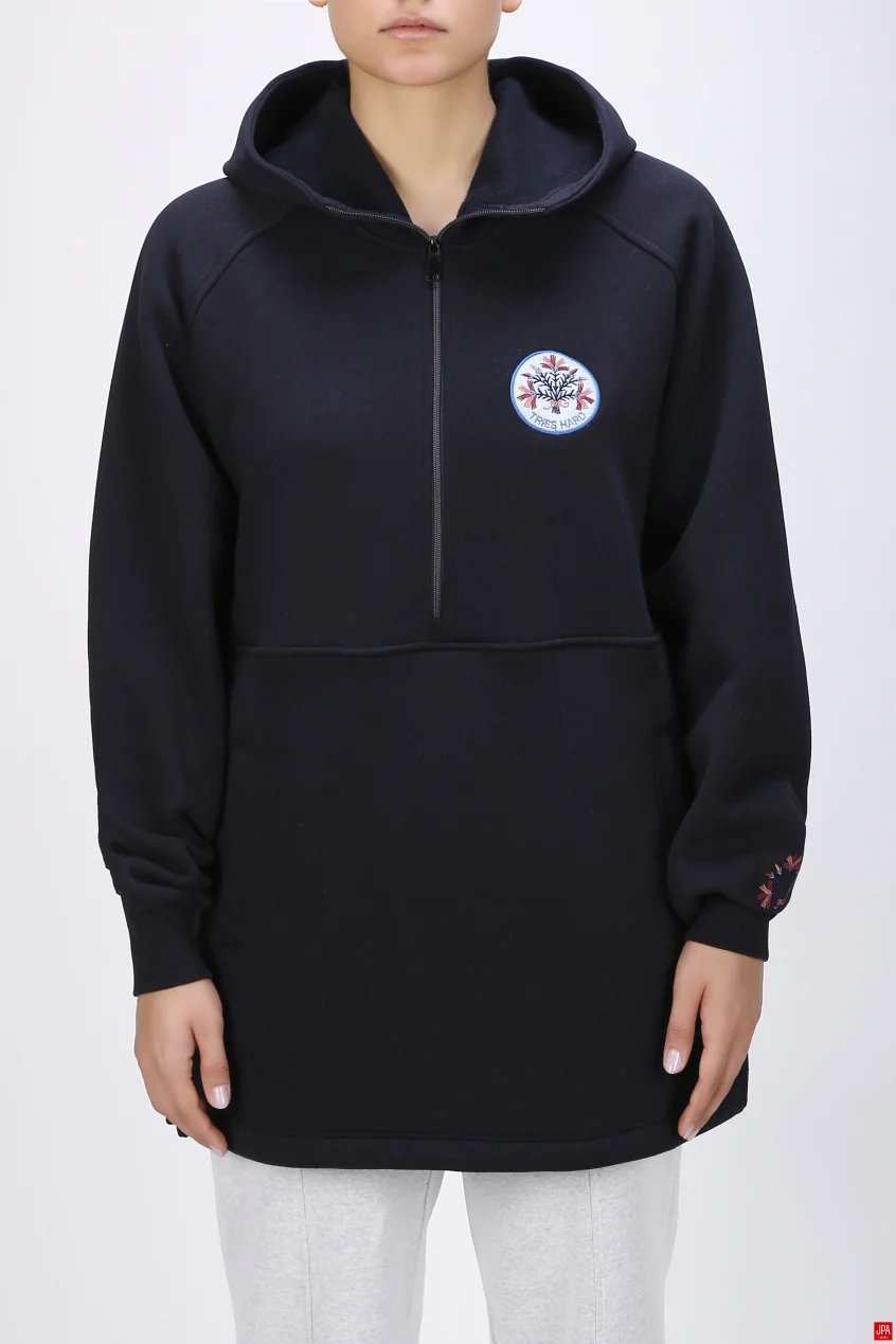 هودی زنانه دورس نیم زیپ جی پی ای JPA کد 04082