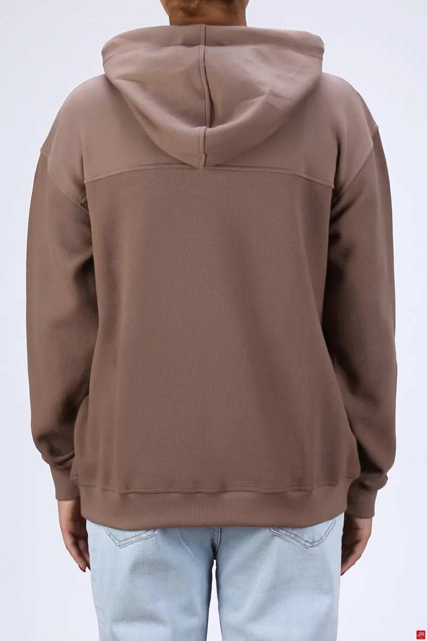 هودی زنانه کلاهدار مشکی جی پی ای JPA کد 04144