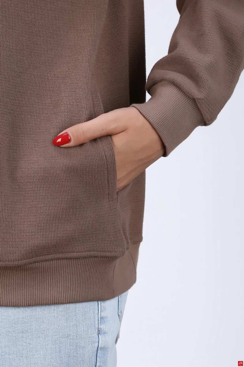 هودی زنانه کلاهدار مشکی جی پی ای JPA کد 04144