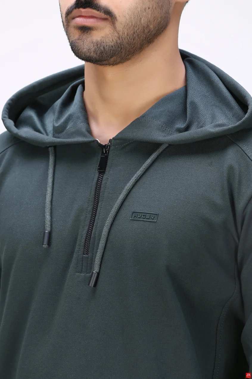 ست هودی و شلوار مردانه اسپرت رگولار مشکی جی پی ای JPA کد 04137