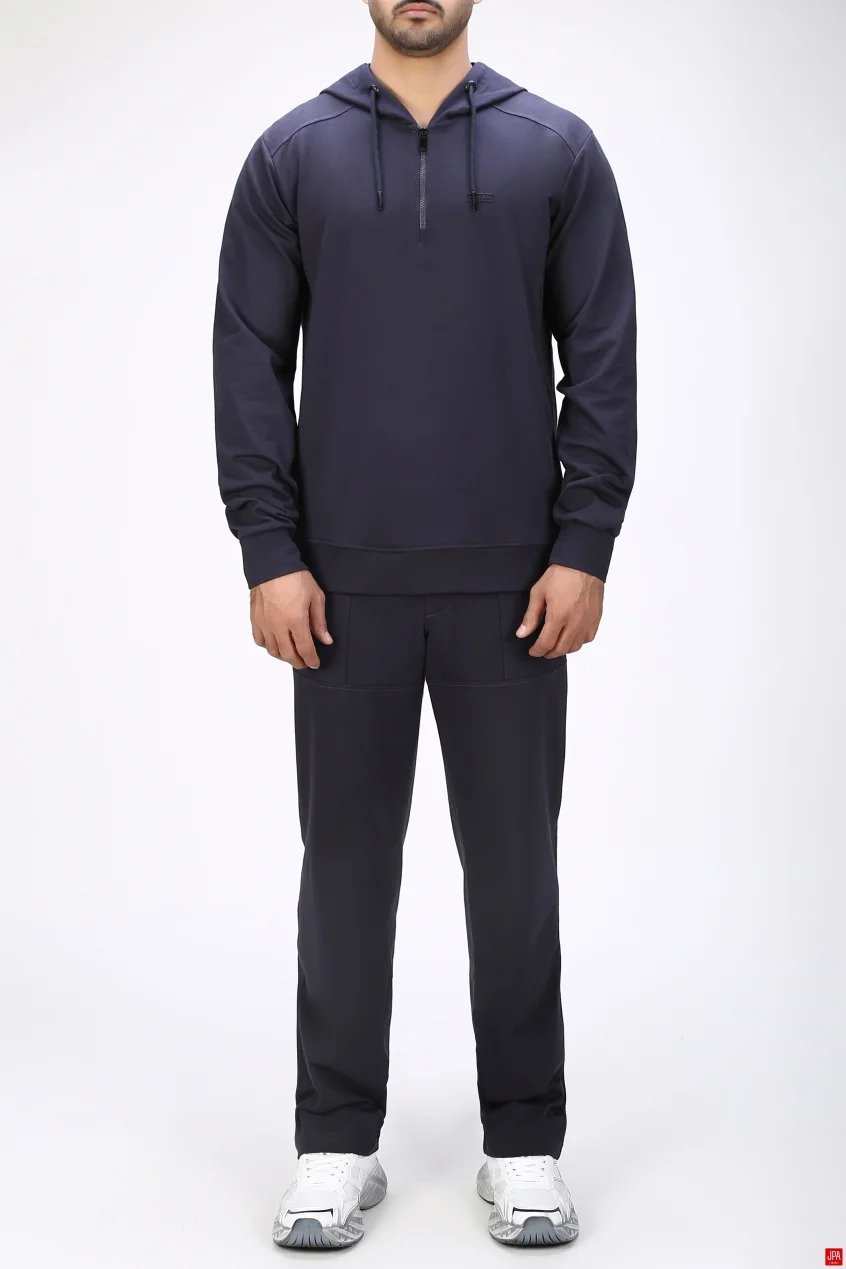 ست هودی و شلوار مردانه اسپرت رگولار مشکی جی پی ای JPA کد 04137
