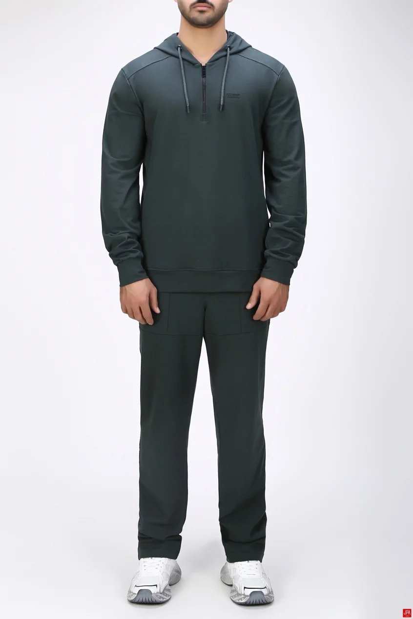 ست هودی و شلوار مردانه اسپرت رگولار مشکی جی پی ای JPA کد 04137