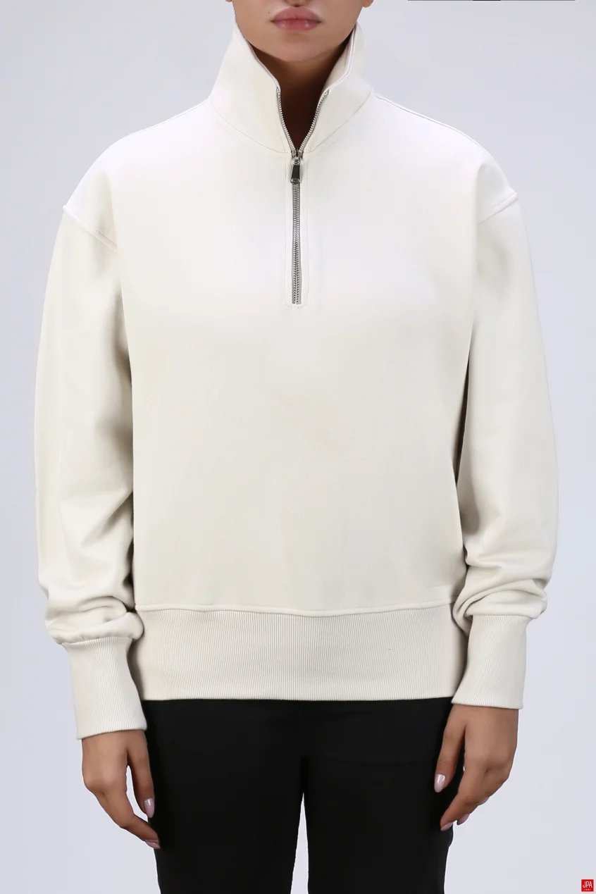 بلوز زنانه دورس نیم زیپ مشکی جی پی ای JPA کد 04146