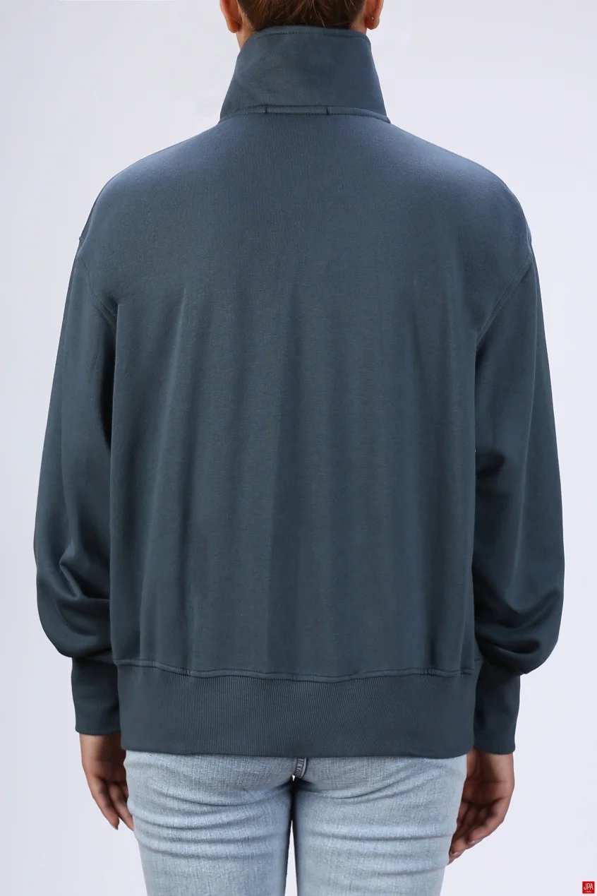 بلوز زنانه دورس نیم زیپ مشکی جی پی ای JPA کد 04146