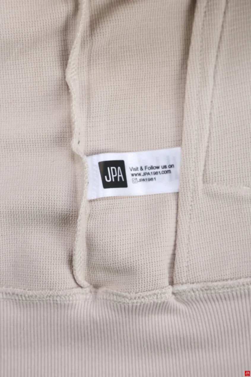 هودی زنانه کلاهدار نیم زیپ مشکی جی پی ای JPA کد 04153