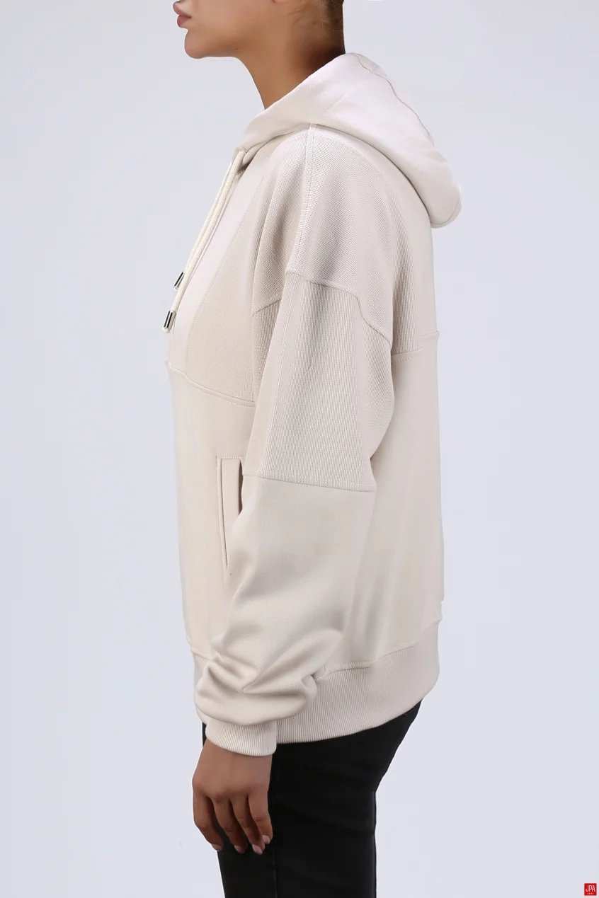 هودی زنانه کلاهدار نیم زیپ مشکی جی پی ای JPA کد 04153