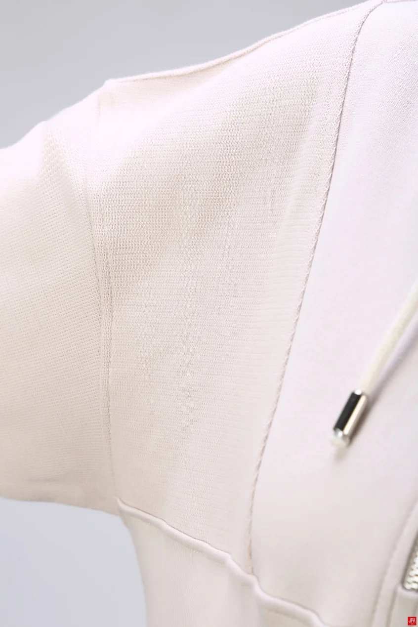 هودی زنانه کلاهدار نیم زیپ مشکی جی پی ای JPA کد 04153