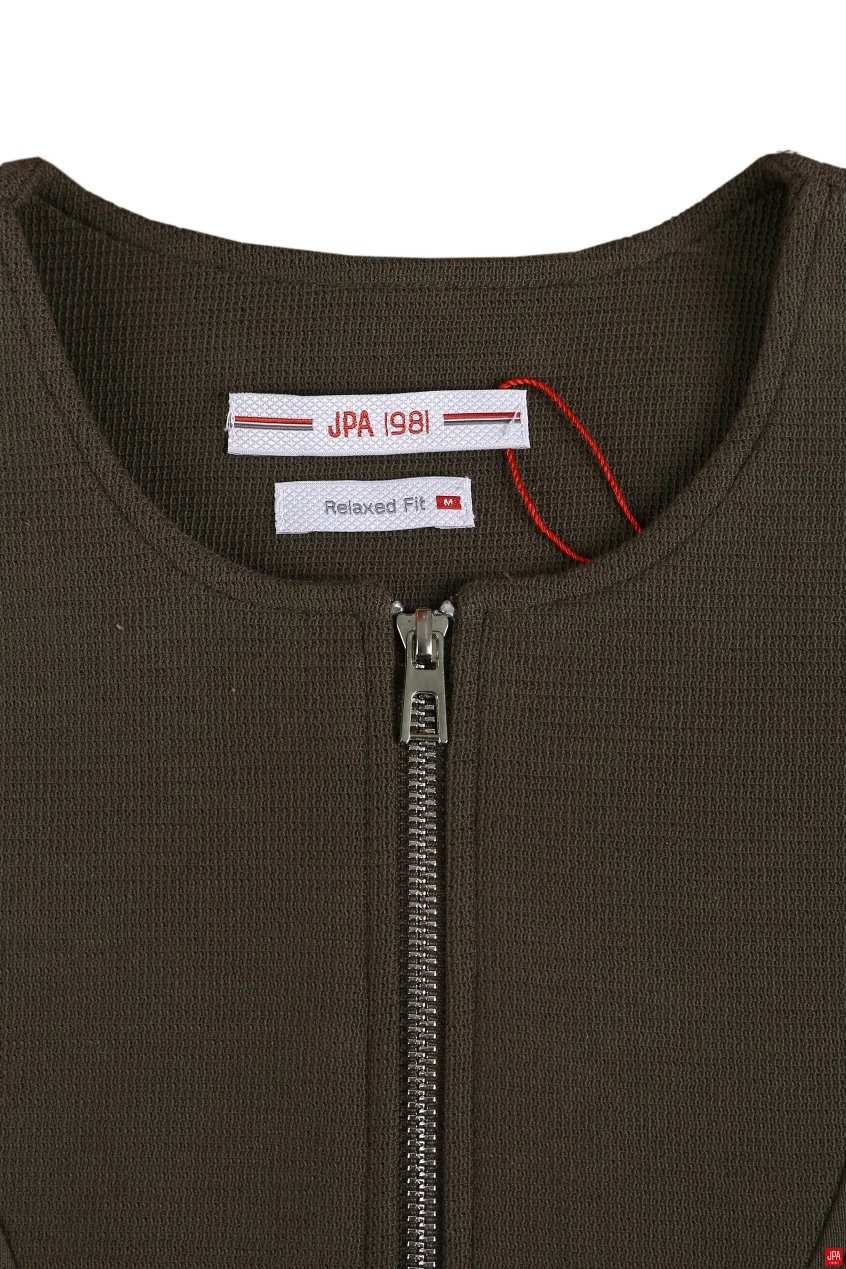 بلوز زنانه نیم زیپ مشکی جی پی ای JPA کد 04148