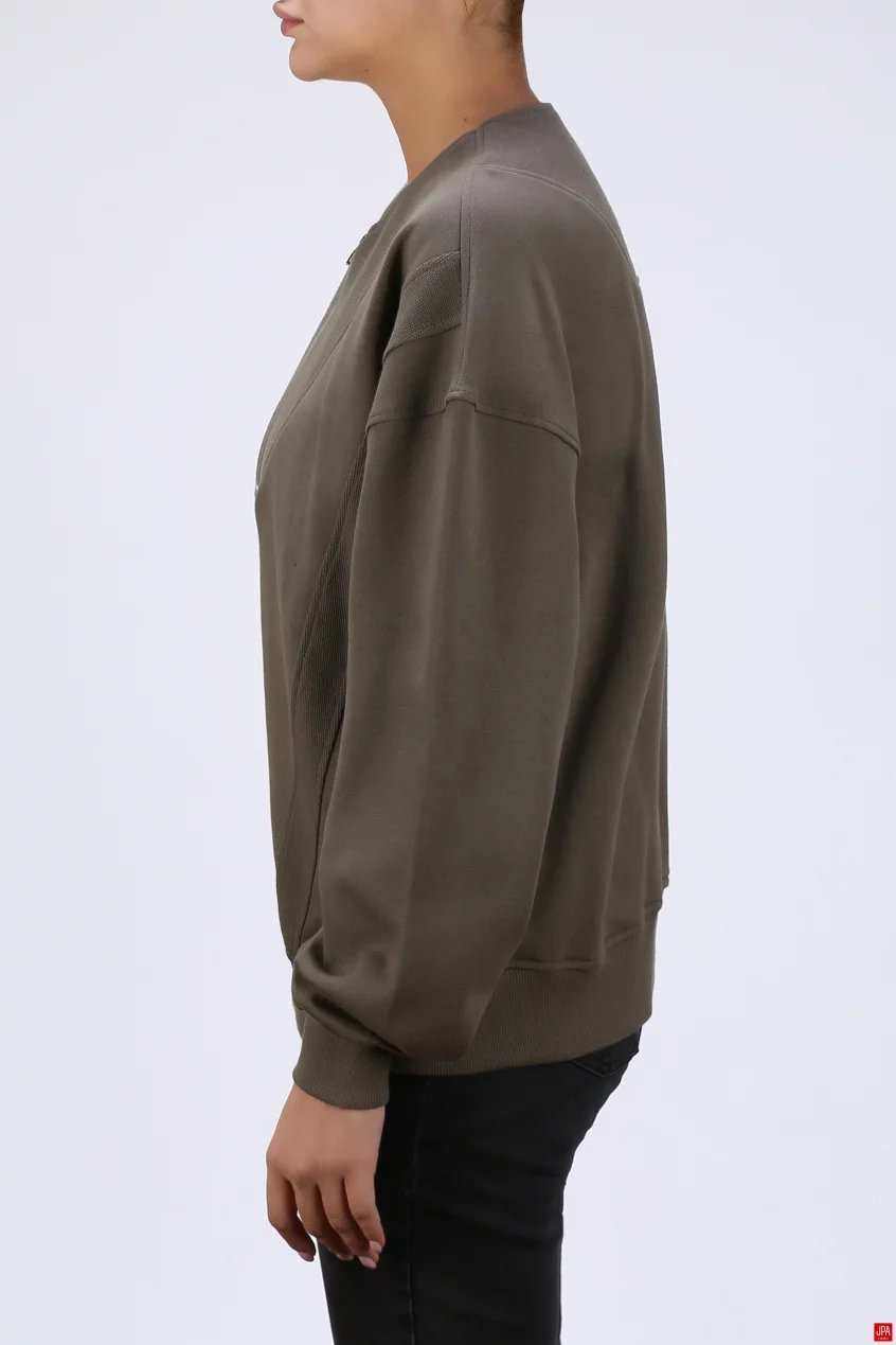 بلوز زنانه نیم زیپ مشکی جی پی ای JPA کد 04148