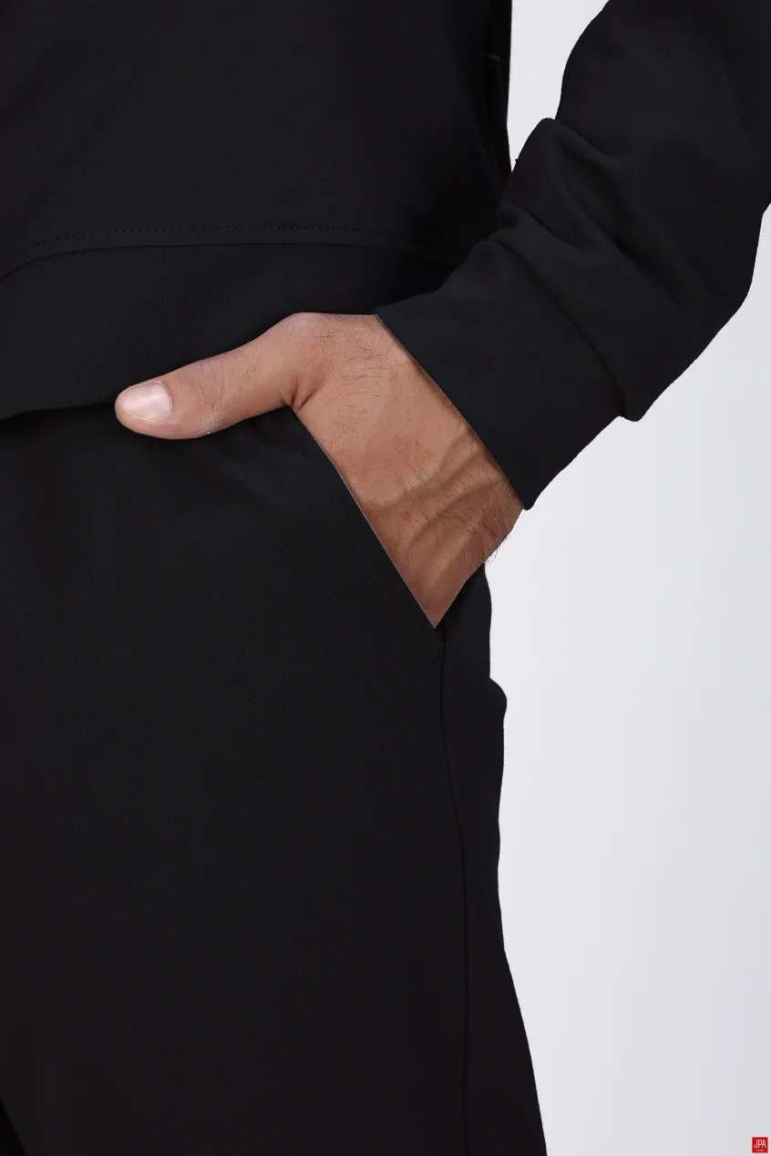 ست بلوز و شلوار مردانه اسپرت رگولار مشکی جی پی ای JPA کد 04133