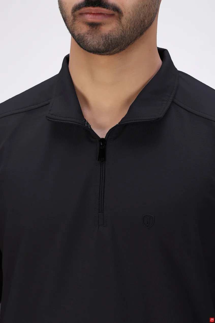 ست بلوز و شلوار مردانه اسپرت رگولار مشکی جی پی ای JPA کد 04133