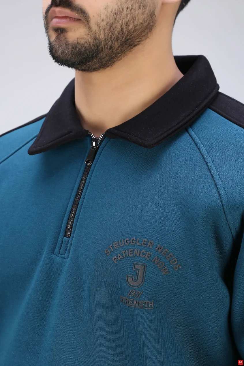 بلوز مردانه دورس نیم زیپ چاپی رگولار جی پی ای JPA کد 04191