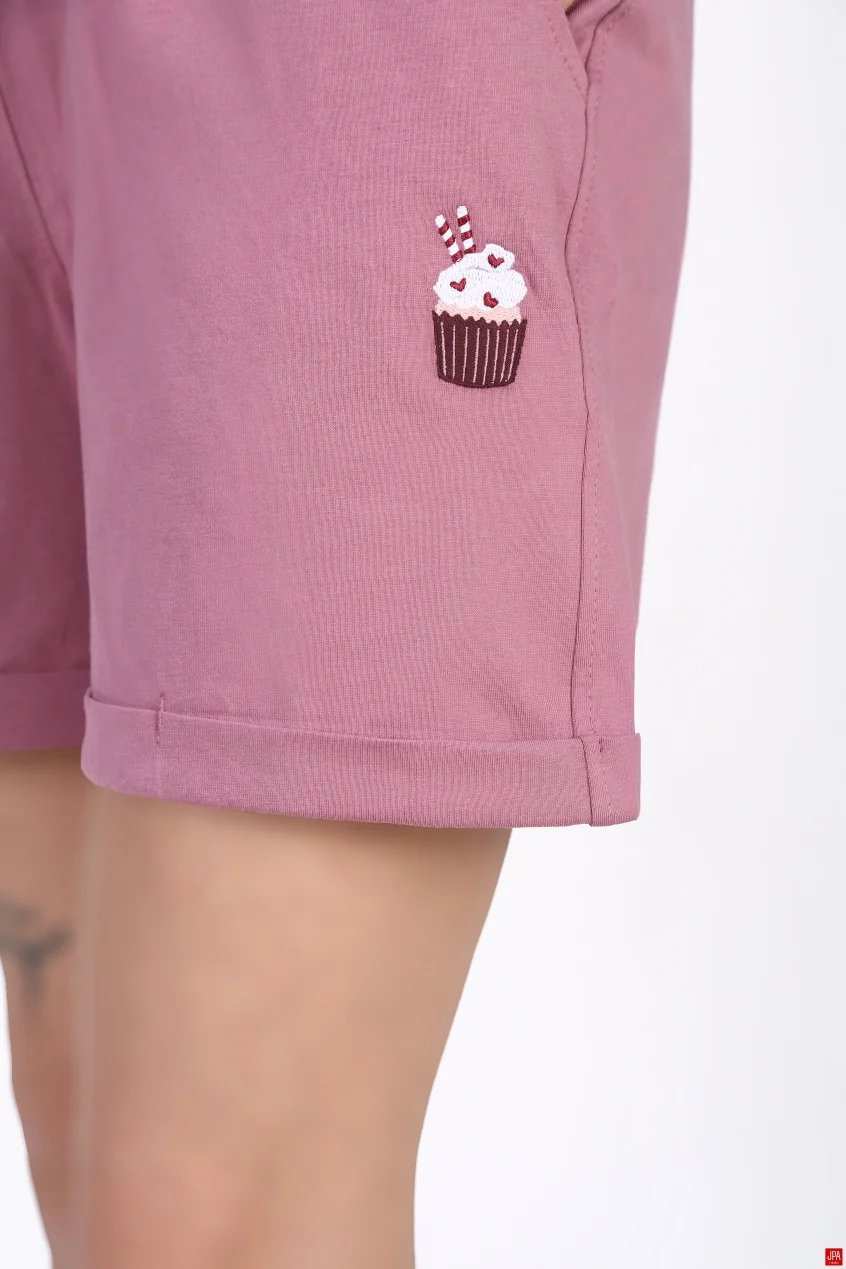 شلوارک زنانه راحتی گلدوزی رگولار جی پی ای JPA کد - 04265