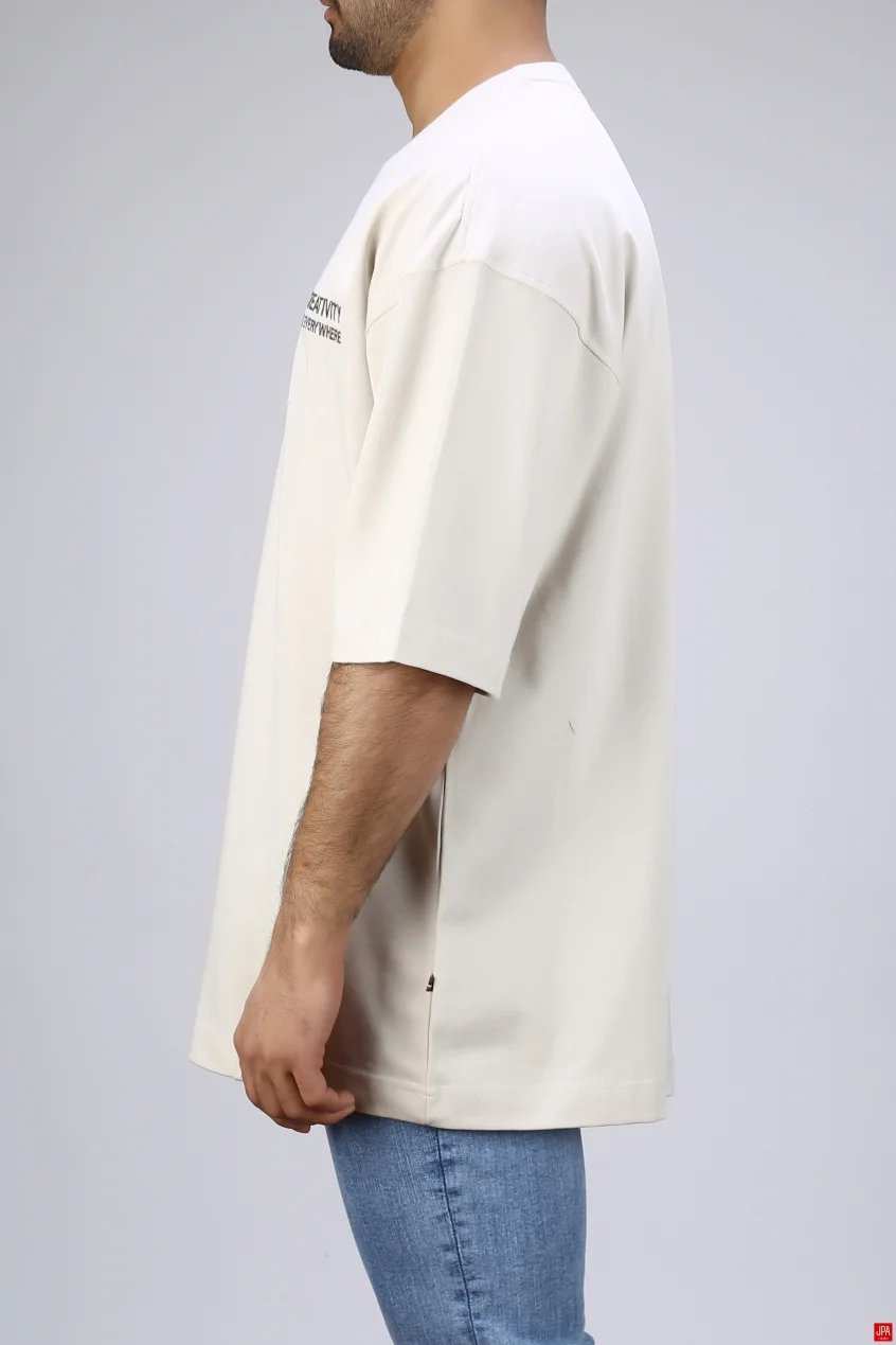 تیشرت مردانه یقه گرد چاپی - گلدوزی جی پی ای JPA کد - 04356