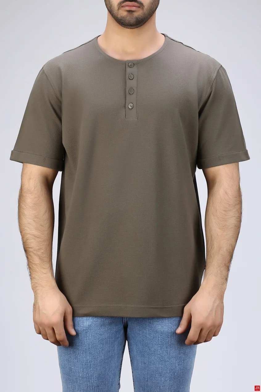 تیشرت مردانه یقه گرد طرحدار رگولار جی پی ای JPA کد - 04027