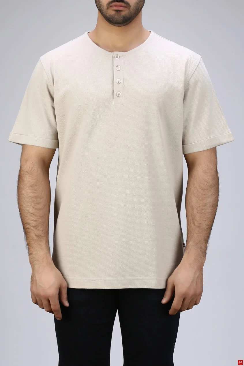 تیشرت مردانه یقه گرد طرحدار رگولار جی پی ای JPA کد - 04027