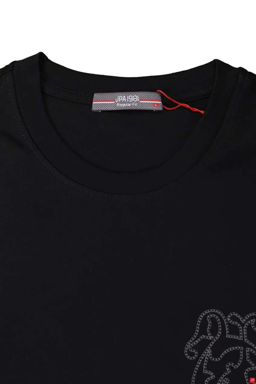 تیشرت مردانه یقه گرد چاپی - گلدوزی رگولار جی پی ای JPA کد - 04045