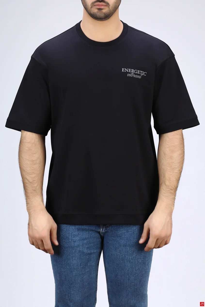 تیشرت مردانه یقه گرد چاپی - گلدوزی رگولار جی پی ای JPA کد - 04280