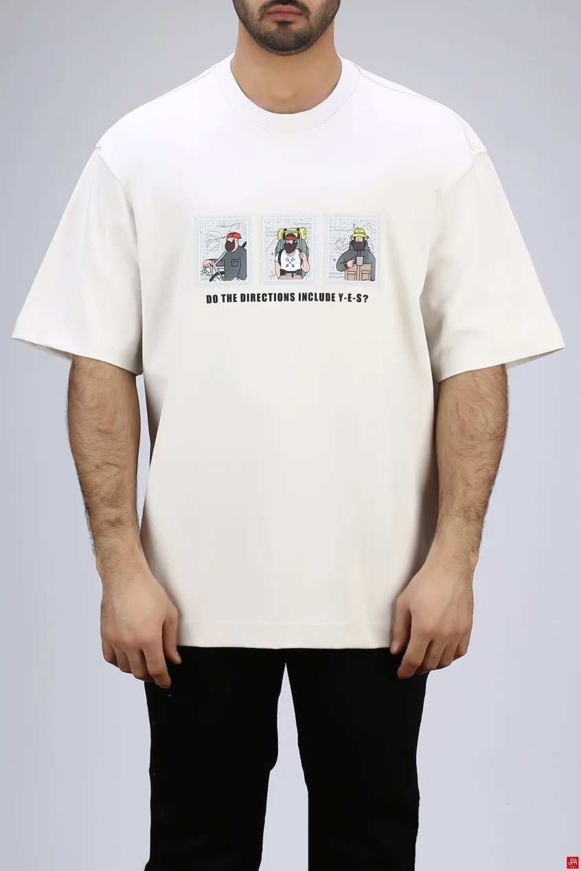 تیشرت مردانه یقه گرد چاپی جی پی ای JPA کد - 04281