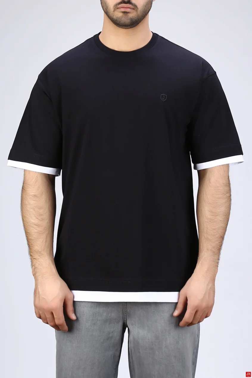 تیشرت مردانه یقه گرد چاپی رگولار جی پی ای JPA کد - 04335