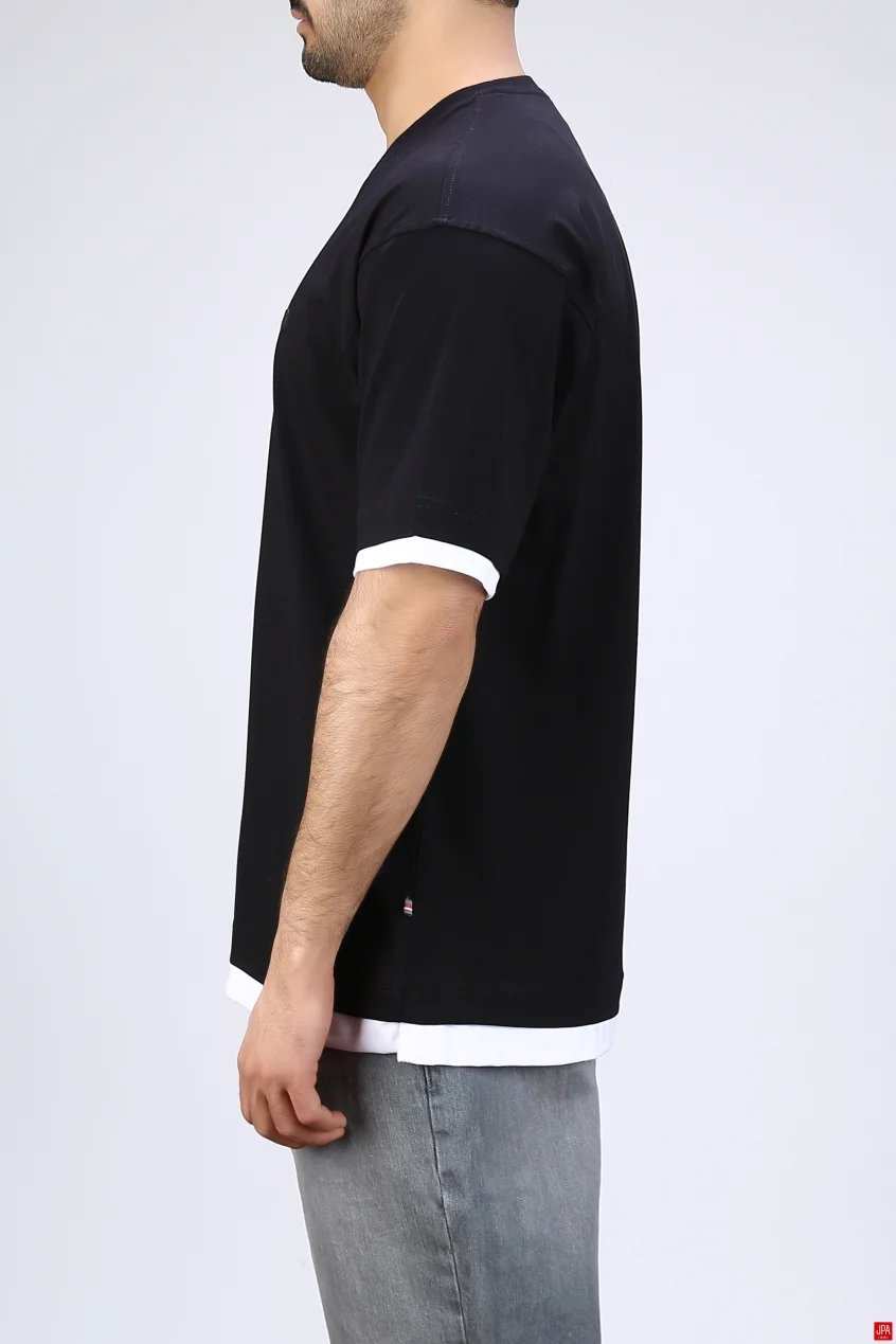 تیشرت مردانه یقه گرد چاپی رگولار جی پی ای JPA کد - 04335