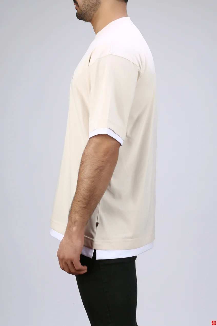 تیشرت مردانه یقه گرد چاپی رگولار جی پی ای JPA کد - 04335