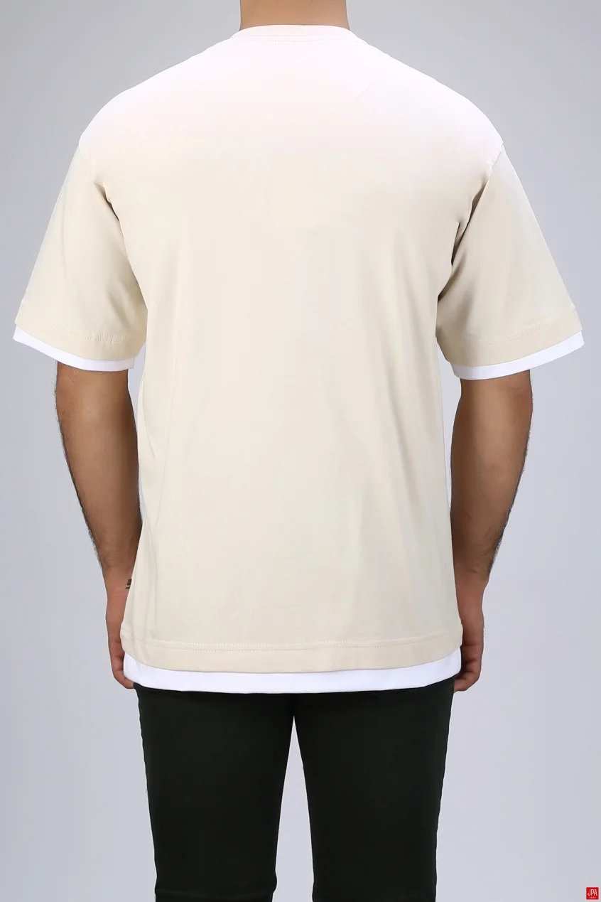 تیشرت مردانه یقه گرد چاپی رگولار جی پی ای JPA کد - 04335
