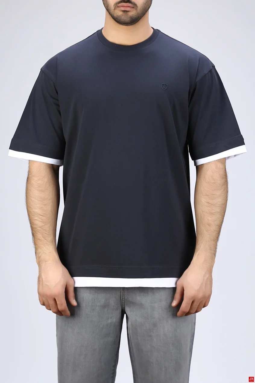 تیشرت مردانه یقه گرد چاپی رگولار جی پی ای JPA کد - 04335