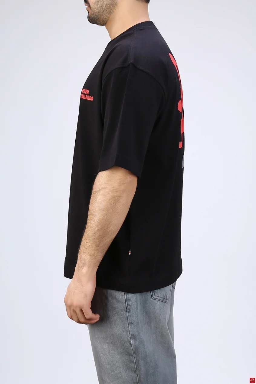 تیشرت مردانه یقه گرد چاپی باکس ( کوتاه ) جی پی ای JPA کد - 04339